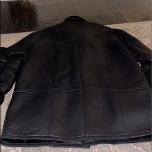Black leather coat